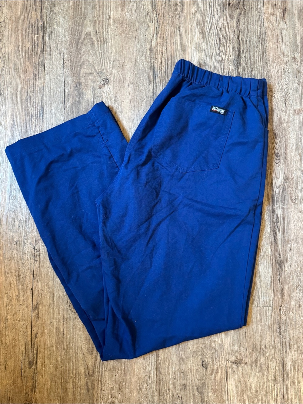 Grey's Anatomy Navy Blue Elastic Waist Scrub Joggers